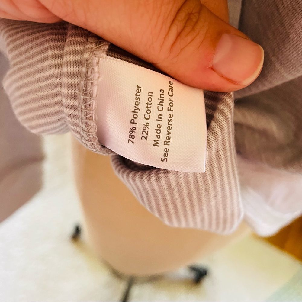 CORAL BAY | light gray white athletic zip up M - Picture 6 of 8